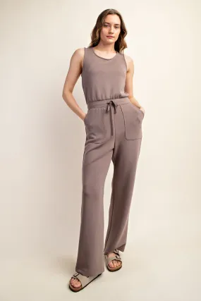 Effortlessly Chic Jumpsuit In Mocha