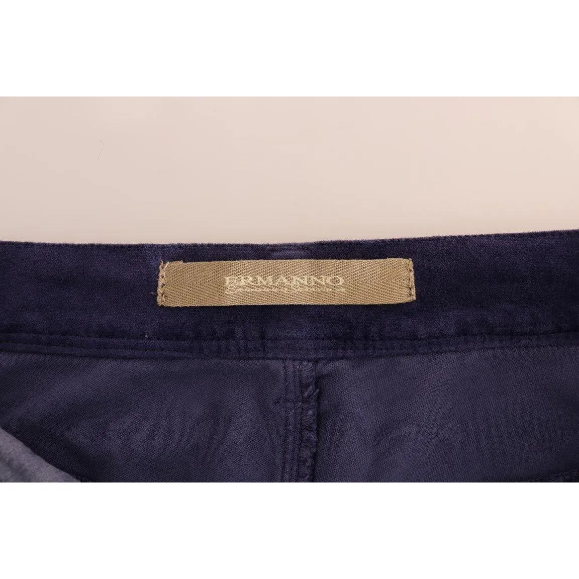 Ermanno Scervino Chic Purple Corduroy Bootcut Flare Pants