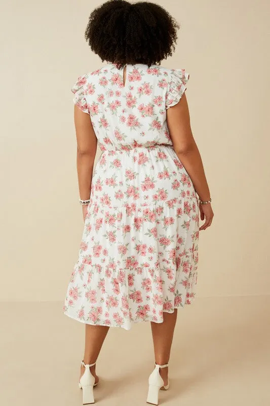 Floral Chiffon Smocked Tank Dress