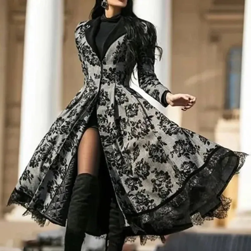 Funki Buys | Dresses | Women's Vintage Dark Gothic Swing Coat