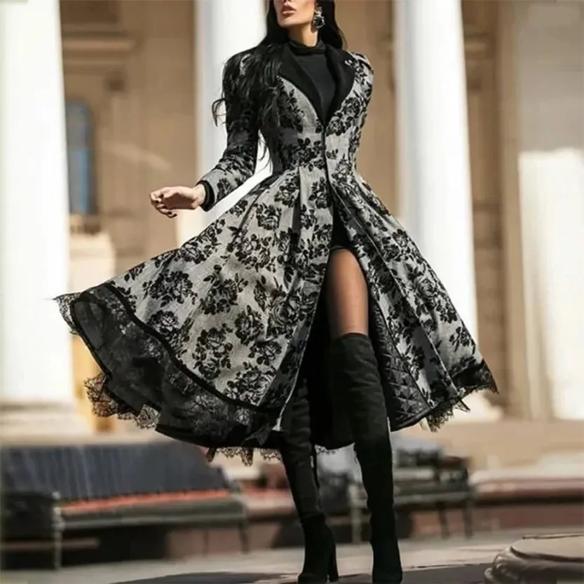 Funki Buys | Dresses | Women's Vintage Dark Gothic Swing Coat