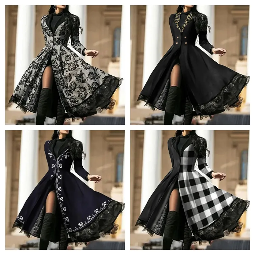 Funki Buys | Dresses | Women's Vintage Dark Gothic Swing Coat