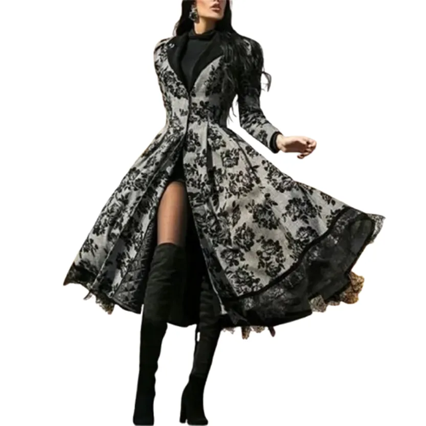 Funki Buys | Dresses | Women's Vintage Dark Gothic Swing Coat