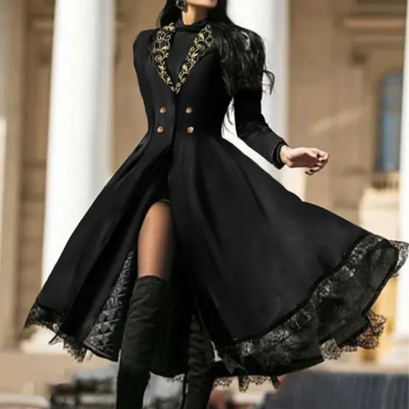 Funki Buys | Dresses | Women's Vintage Dark Gothic Swing Coat