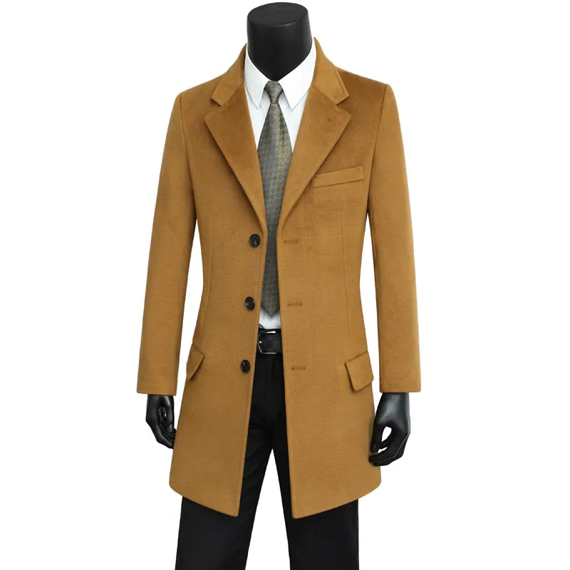 Funki Buys | Jackets | Men's Premium Wool Blend Tailored Coats