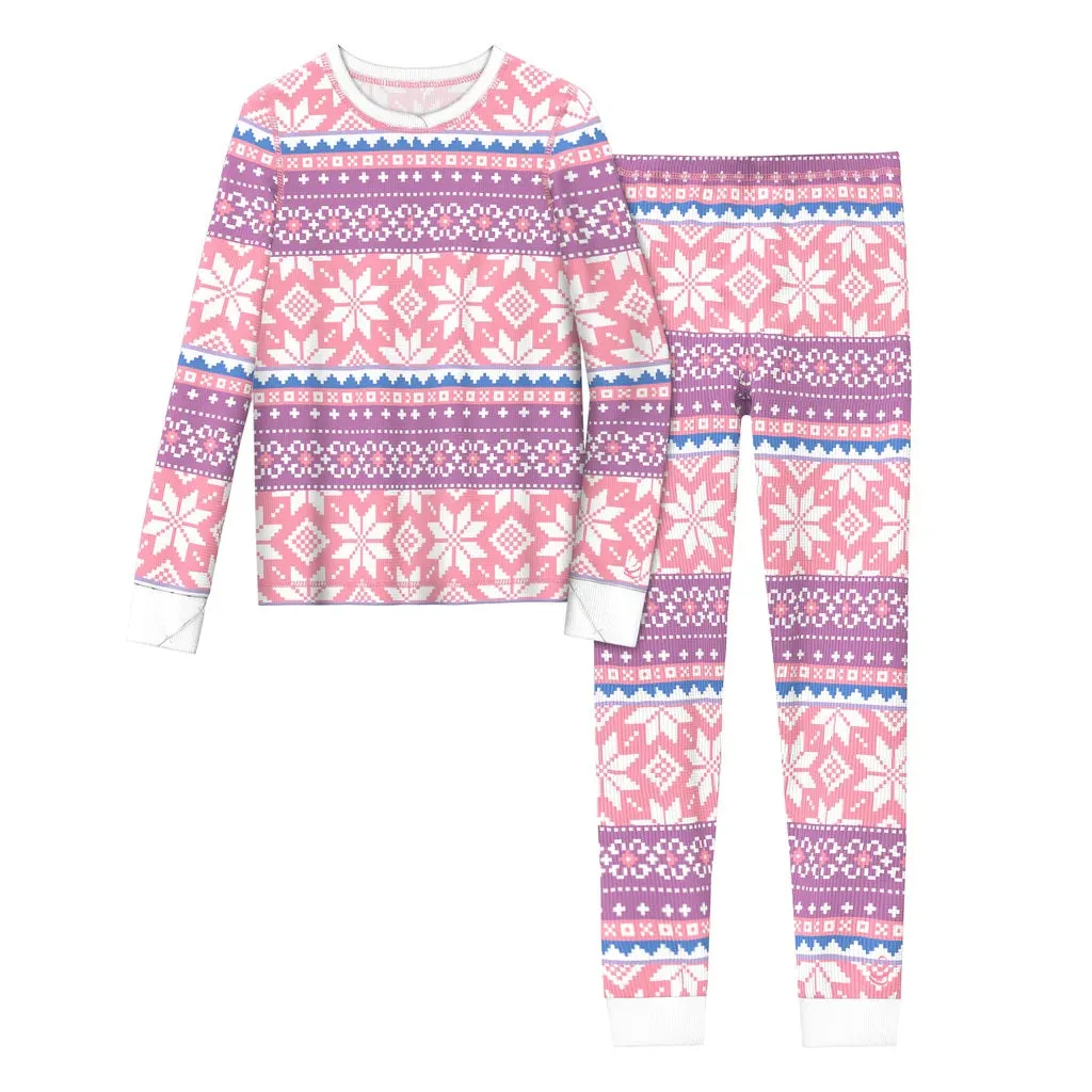 Girls' Thermal 2-Piece Long-Sleeve Crew & Pant Set CD8827247