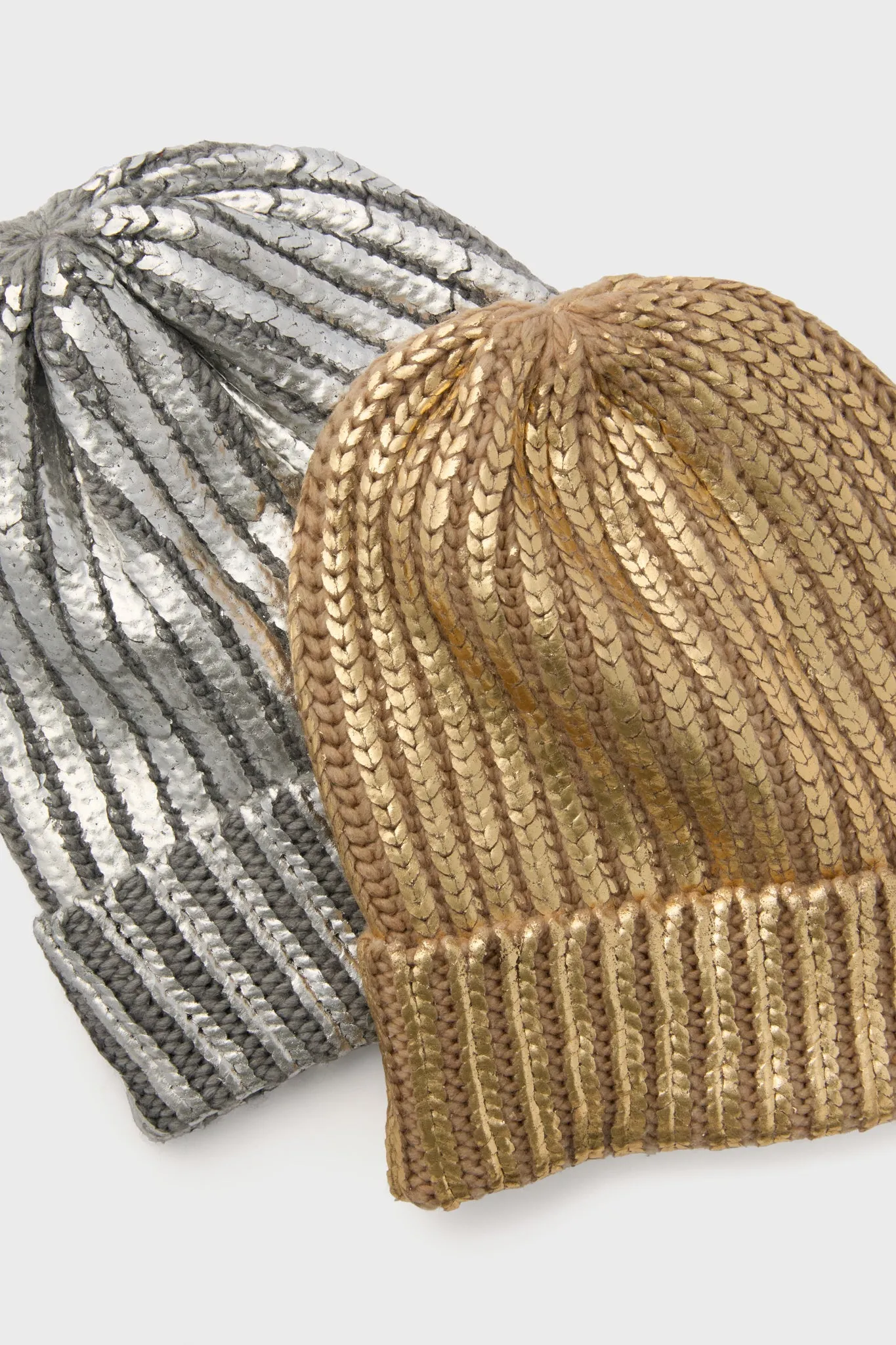 Gold Metallic Winter Hat