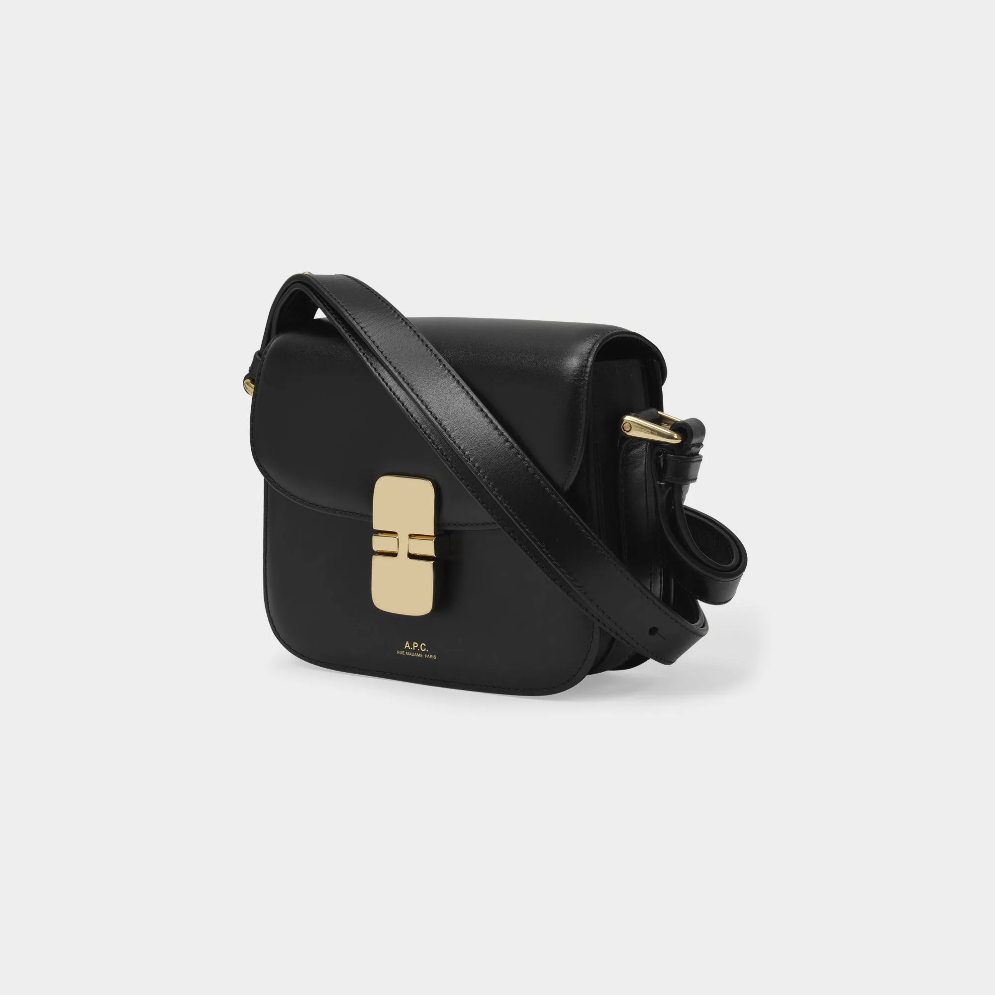 Grace Mini Hobo Bag - A.P.C. - Black - Leather