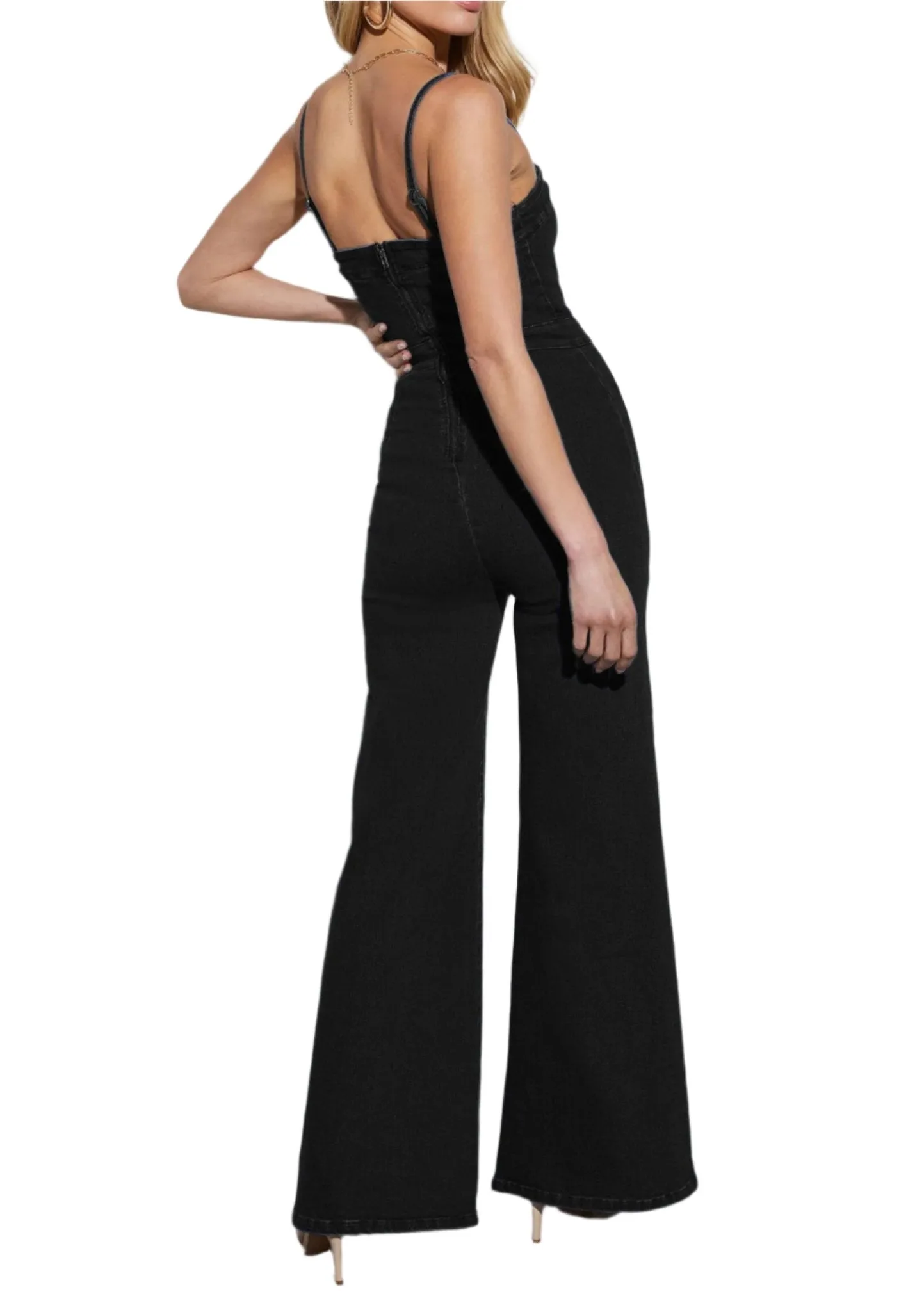 Hit The Runway Denim Jumpsuit