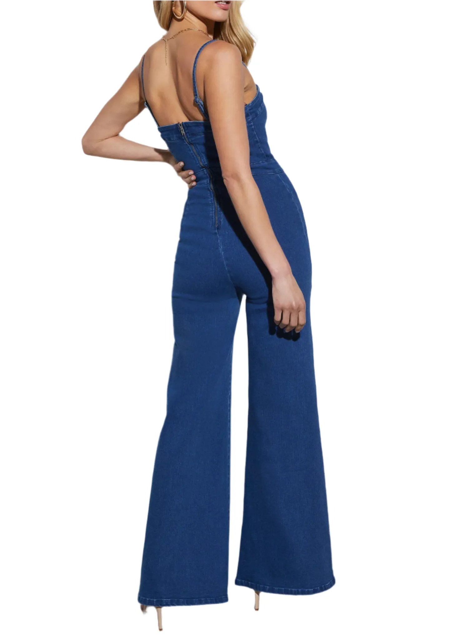 Hit The Runway Denim Jumpsuit