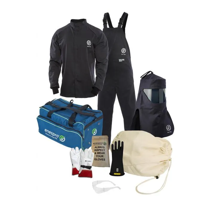 HRC4 Kit, NSA Arc Flash Short Coat/Bib Overall (WG)