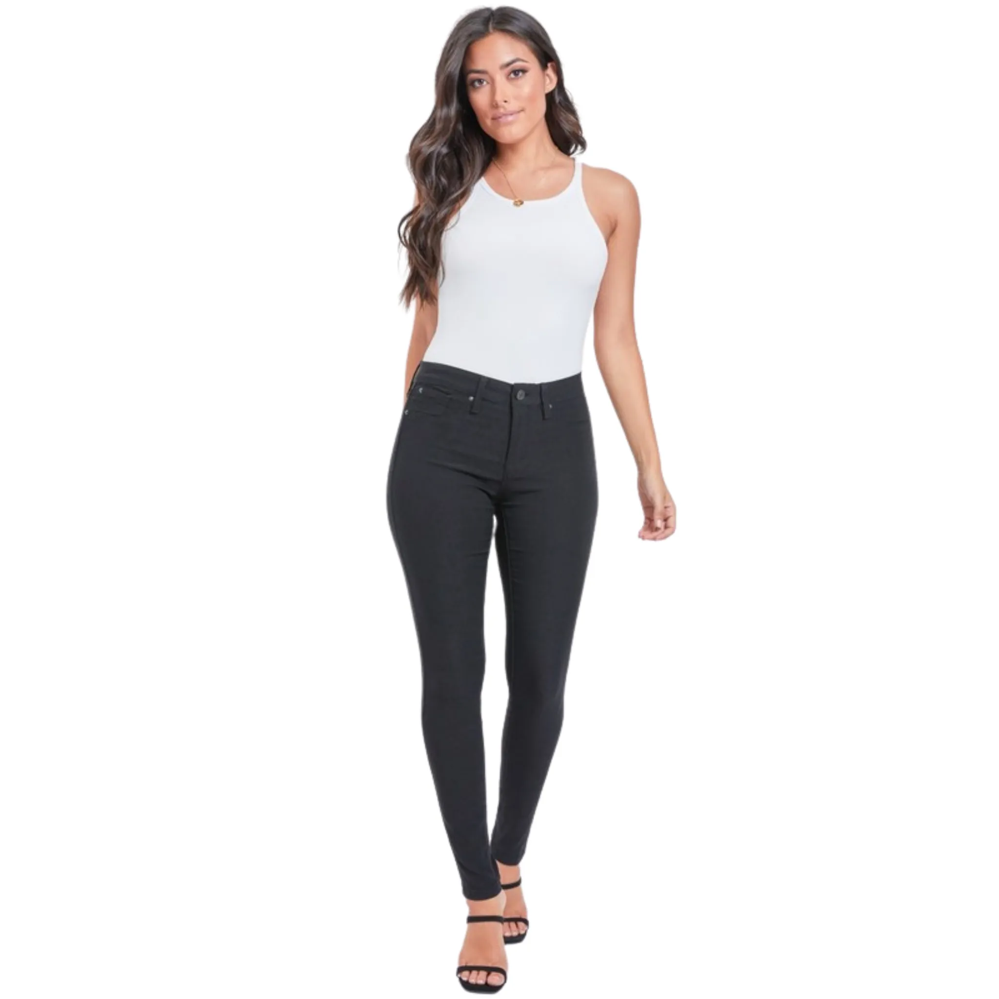 Hyperstretch Mid Rise Skinny Jeans