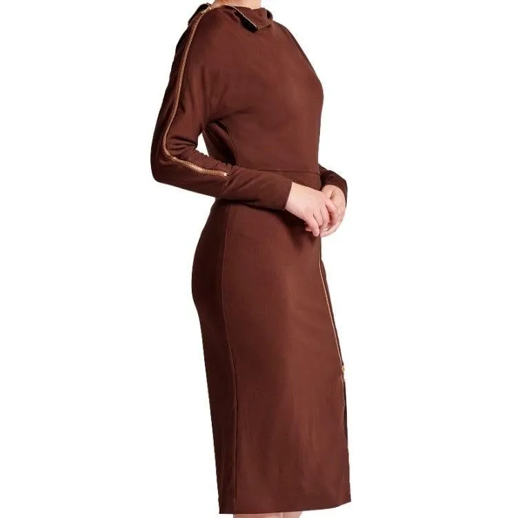 Josefa Asymmetric Dress - Long sleeve convertible midi dress