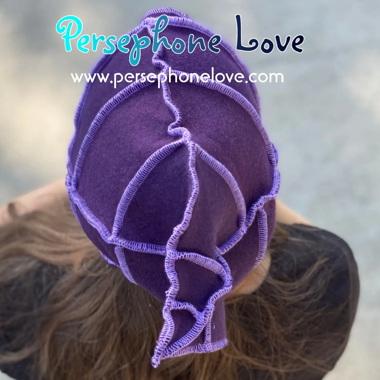 Katwise inspired purple 100% felted cashmere pixie elf hat-LARGE-1447