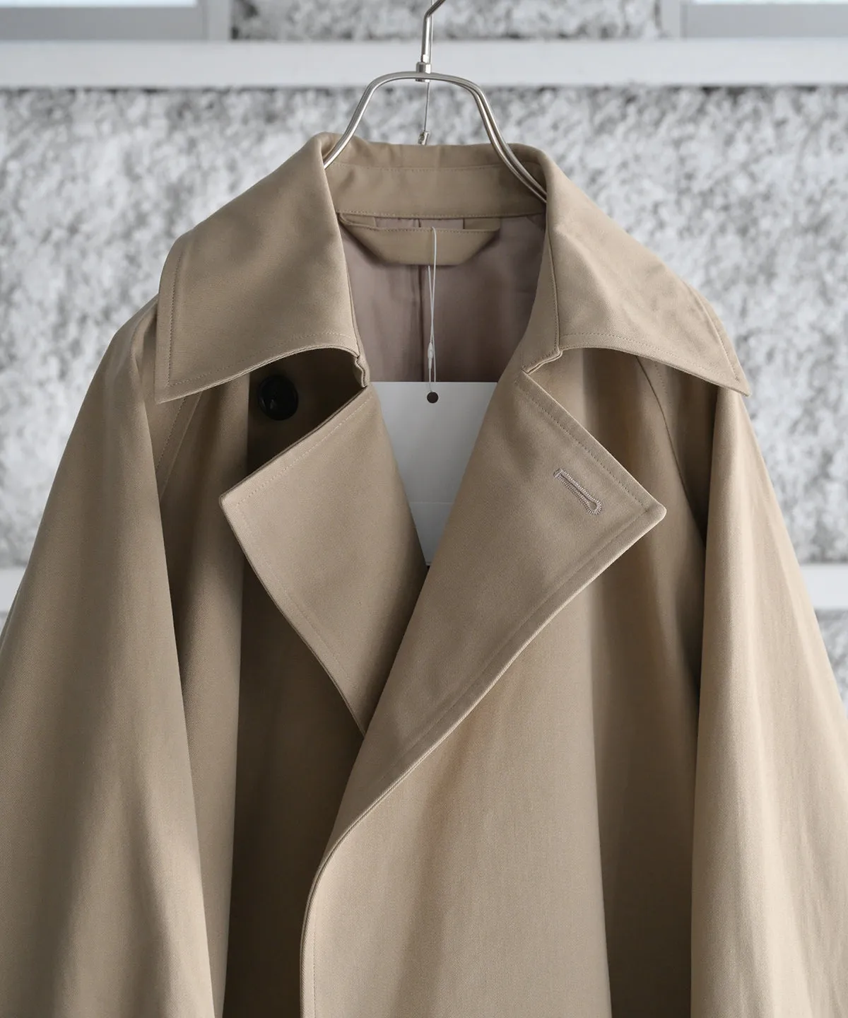 LAST1 >> Short Trench Coat - Blanc YM