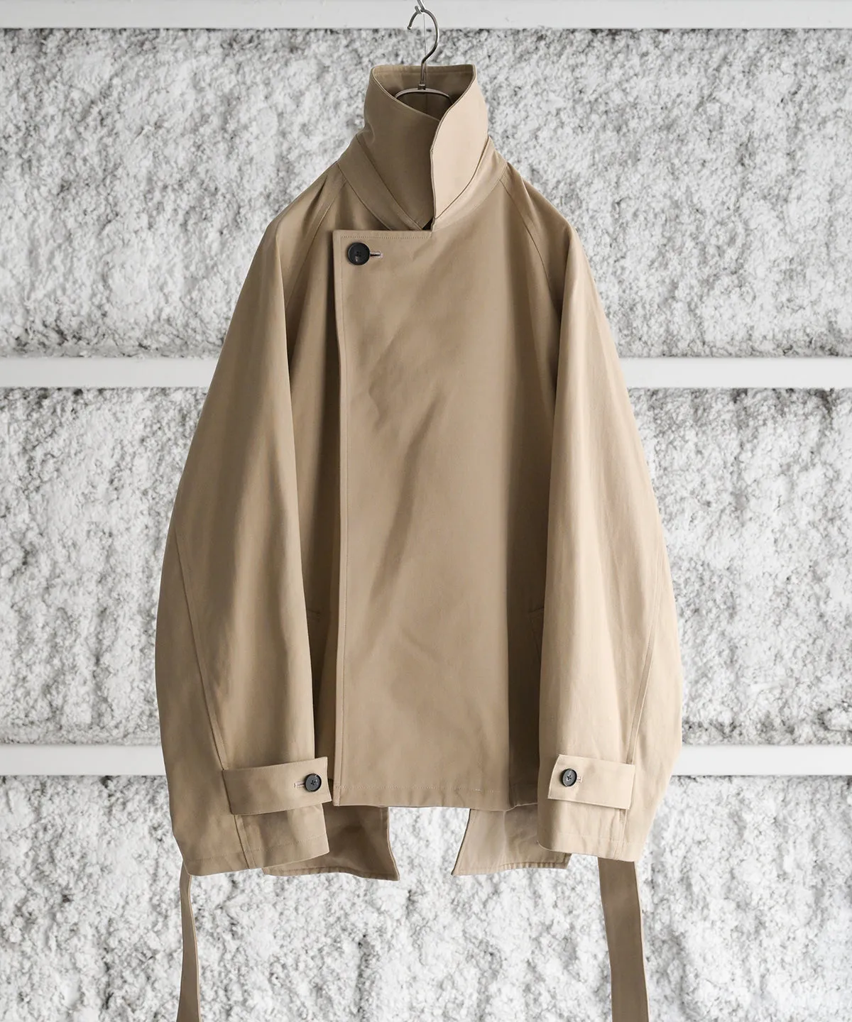 LAST1 >> Short Trench Coat - Blanc YM