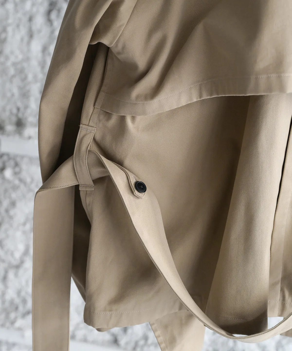 LAST1 >> Short Trench Coat - Blanc YM