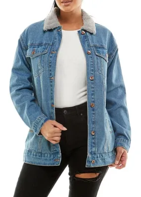 Lenna Sherpa Lined Denim Jacket