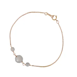 Lily Rose quartz and Rose gold Bracelet