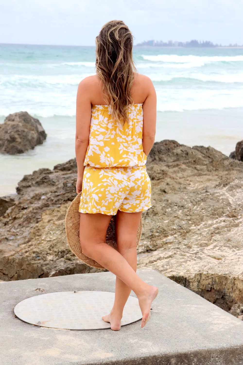 Maldives Short Jumpsuit In Promise Land Mustard