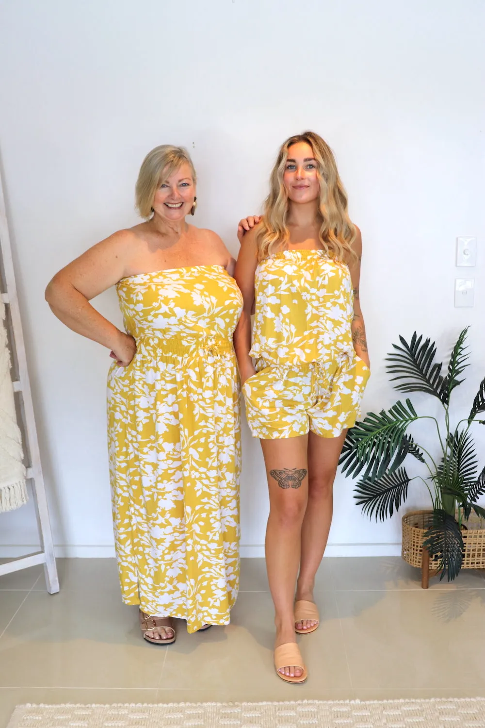 Maldives Short Jumpsuit In Promise Land Mustard