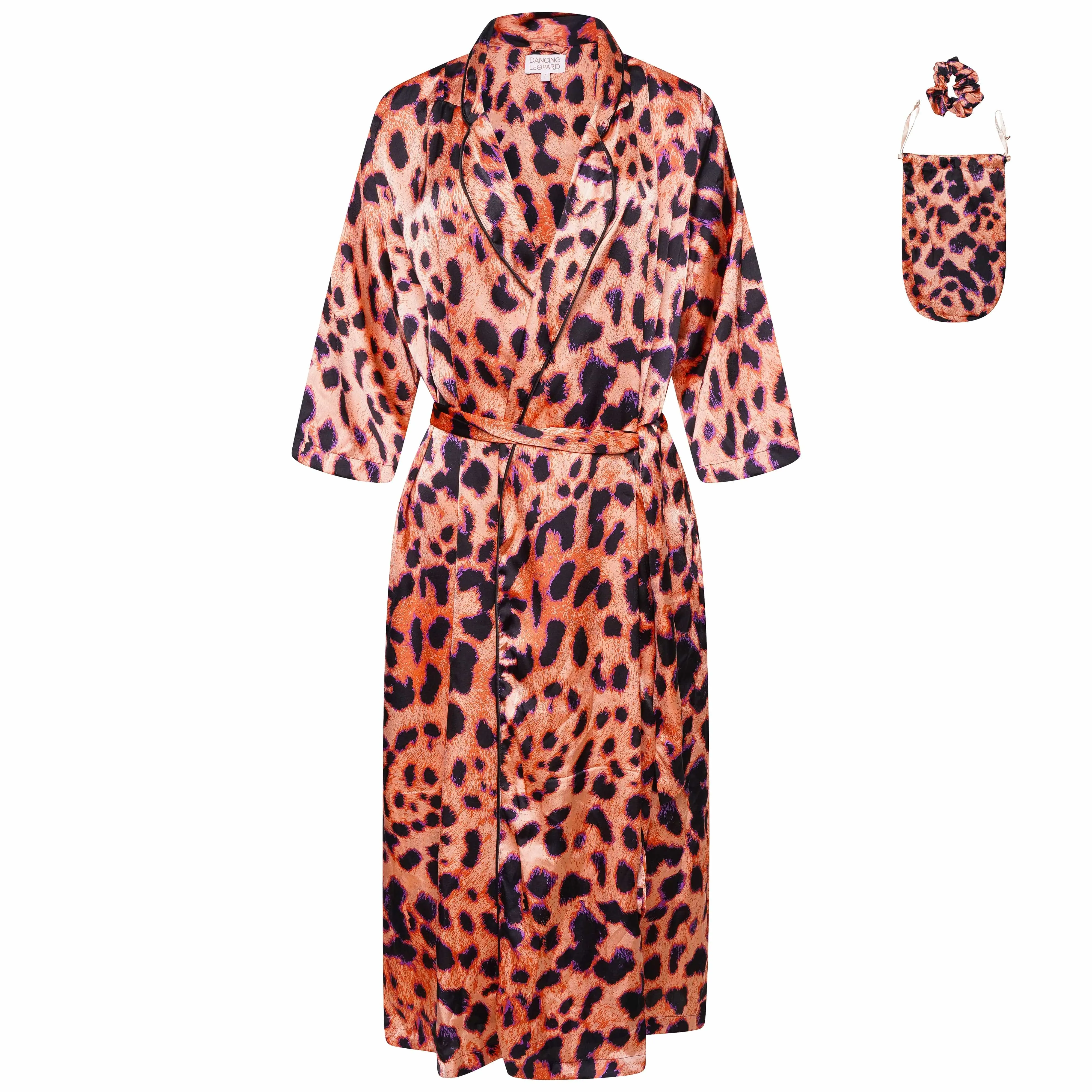 Melana Housecoat in Plorange Leopard