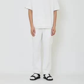 Men Pique Cargo Sweatpants - Off White - SM2402026A