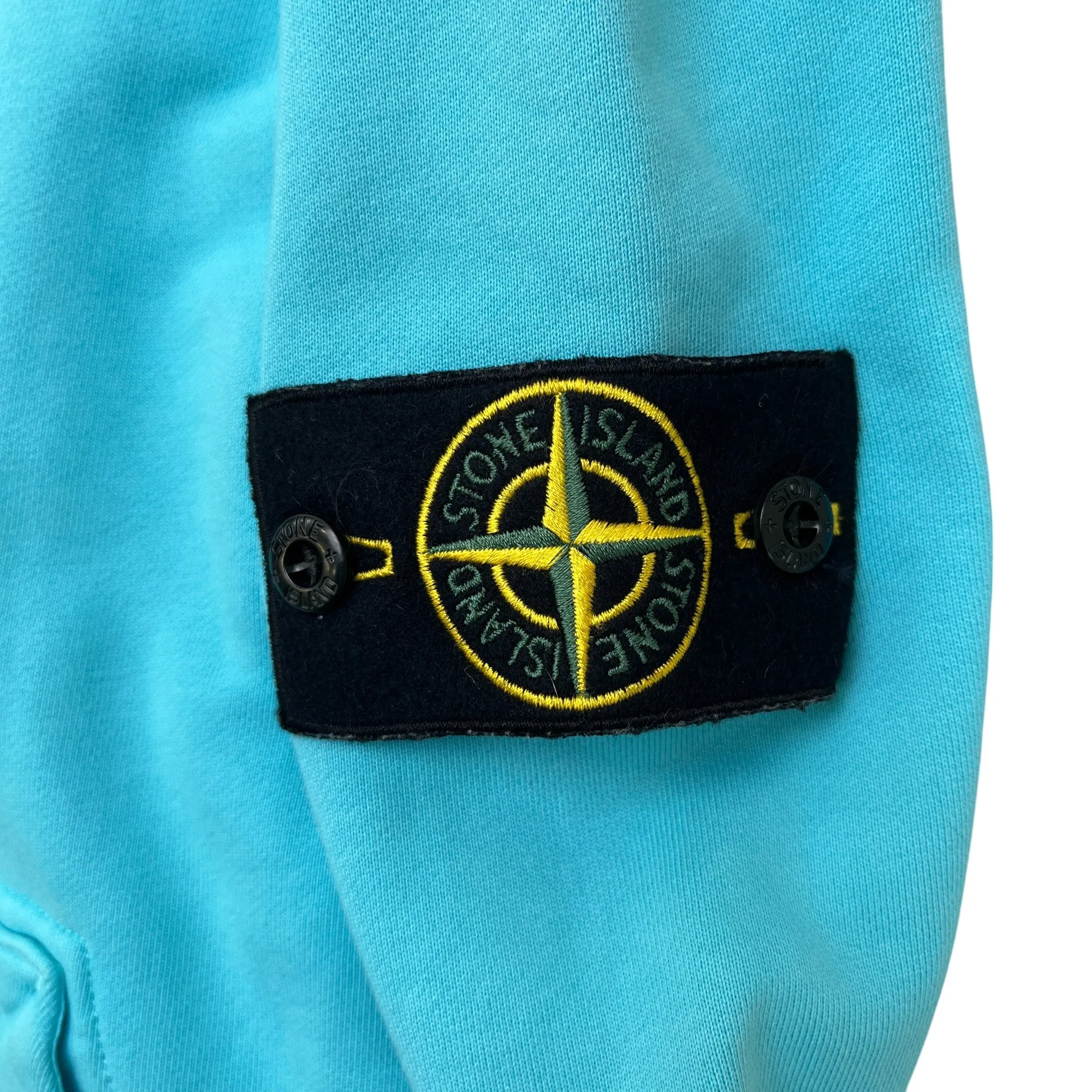 Men's Applique Logo Hoodie Blue Size S