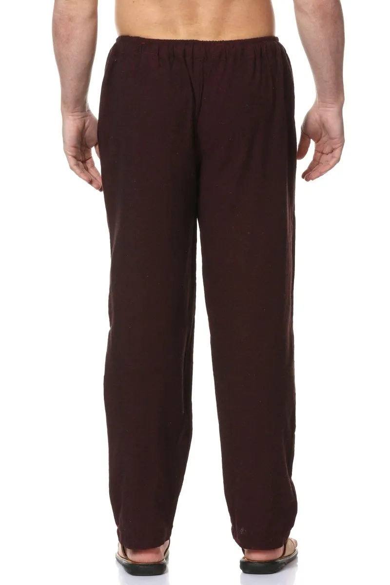 Men's Lounge Pant | Maroon | Fits Waist Size 28" to 36"