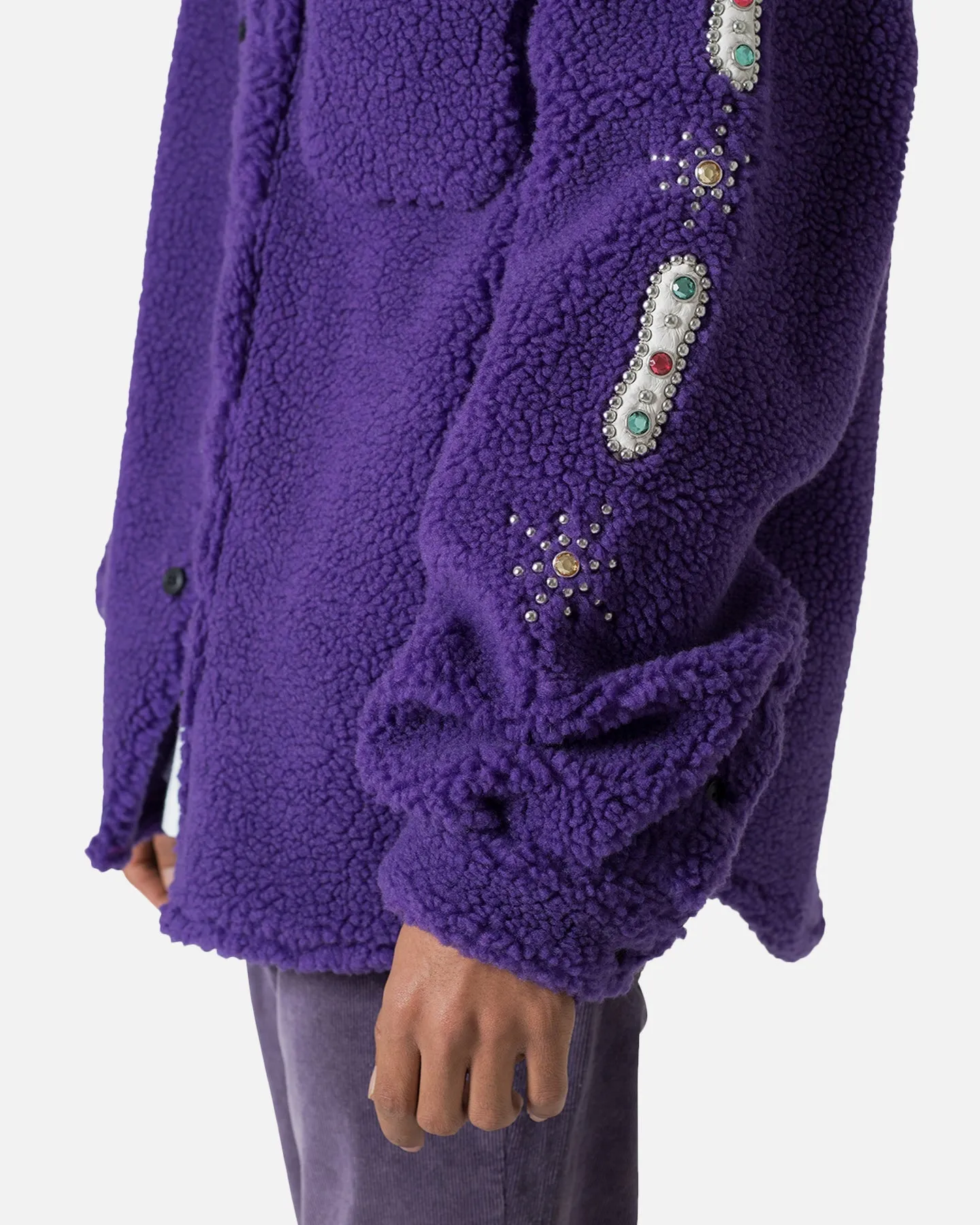 MNML Jewel Sherpa Jacket Purple