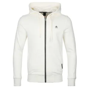 Moose Knuckles Dundas Hoodie Sweat Top in Plaster Off White