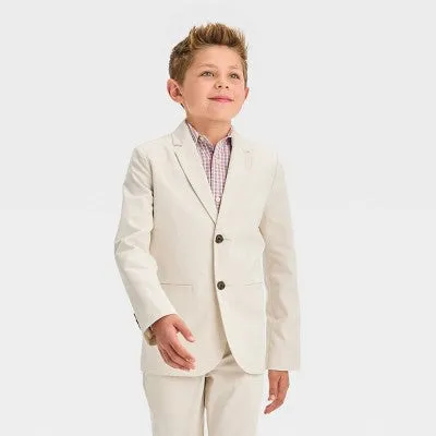 New - Boys' Dobby Blazer - Cat & Jack Light Beige 8