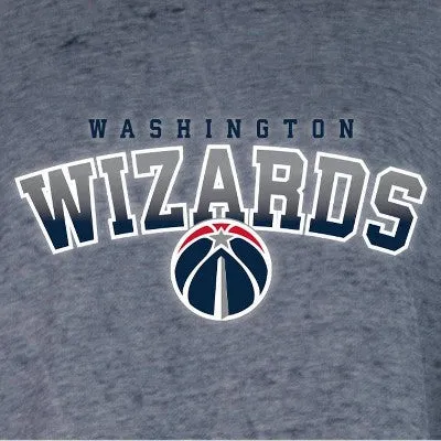 New - NBA Washington Wizards Women's Ombre Arch Print Burnout Crew Neck Fleece Sweatshirt - M