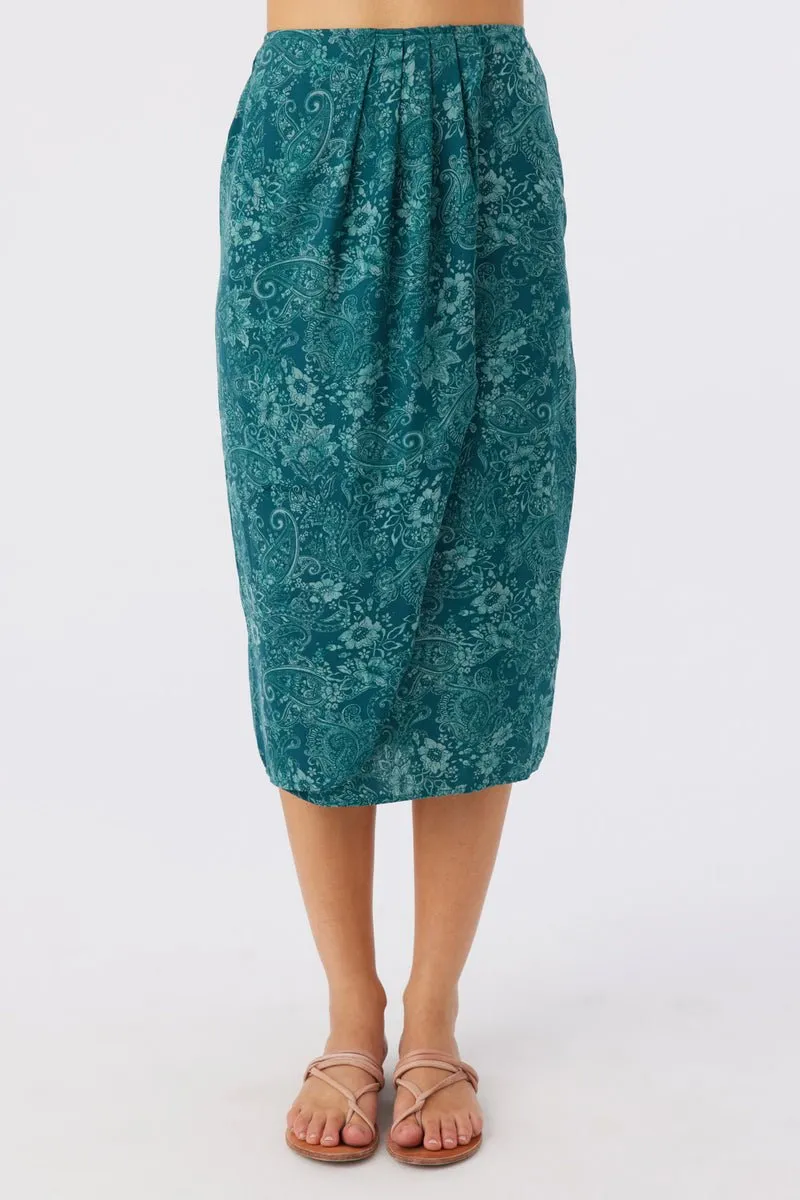 O'Neill "Corrine" Women's Satin Midi Skirt