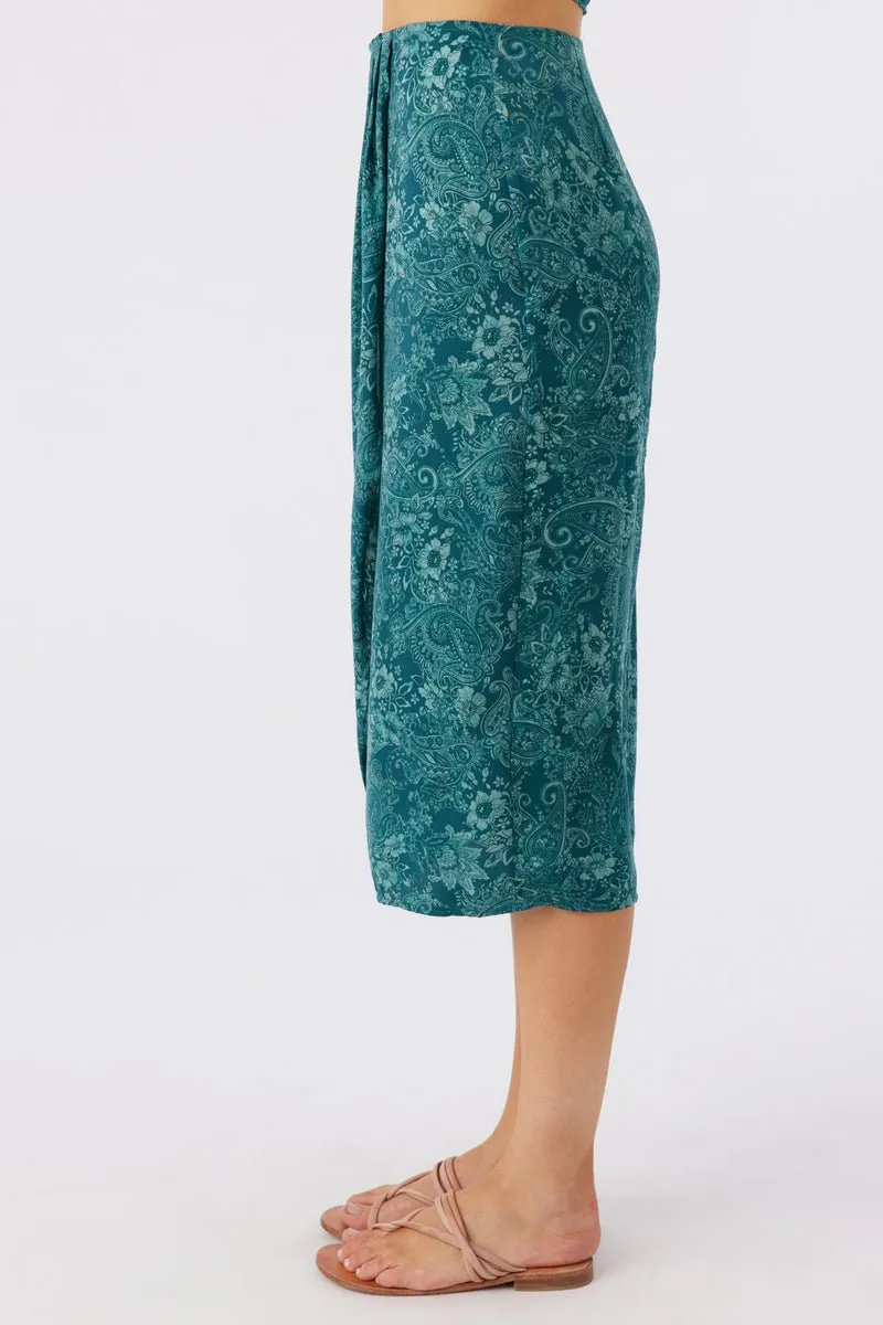 O'Neill "Corrine" Women's Satin Midi Skirt