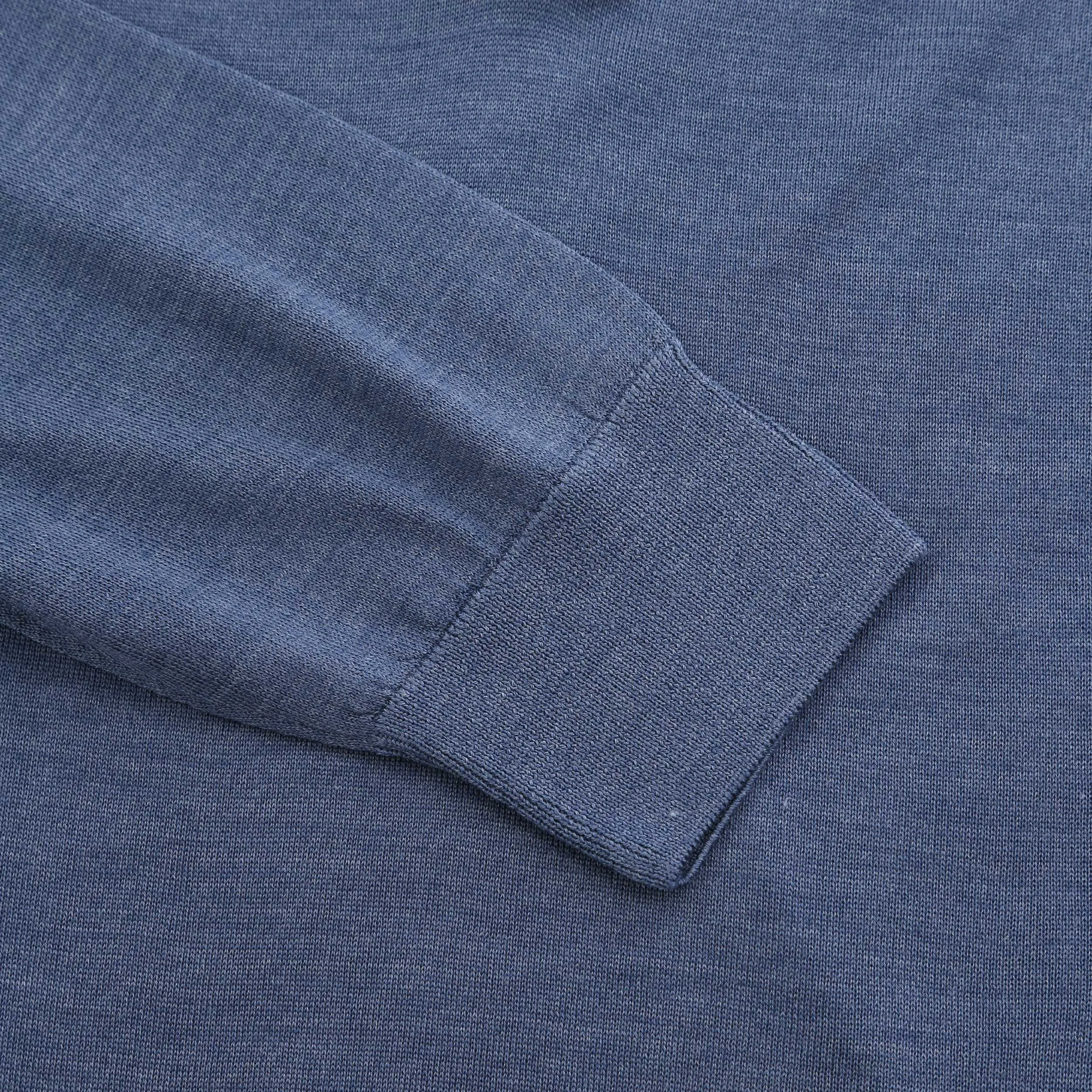 Pal Zileri Quarter Zip Knitwear in Blue Marl