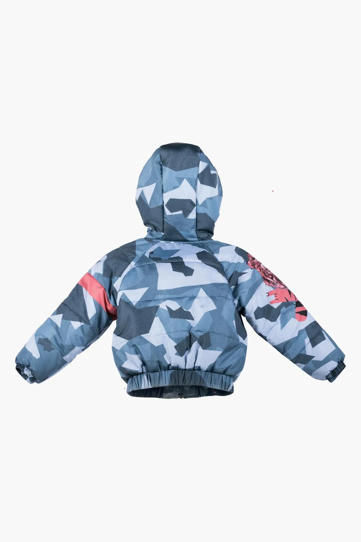 Paper Wings Tiger Camo Puffer Kids Jacket