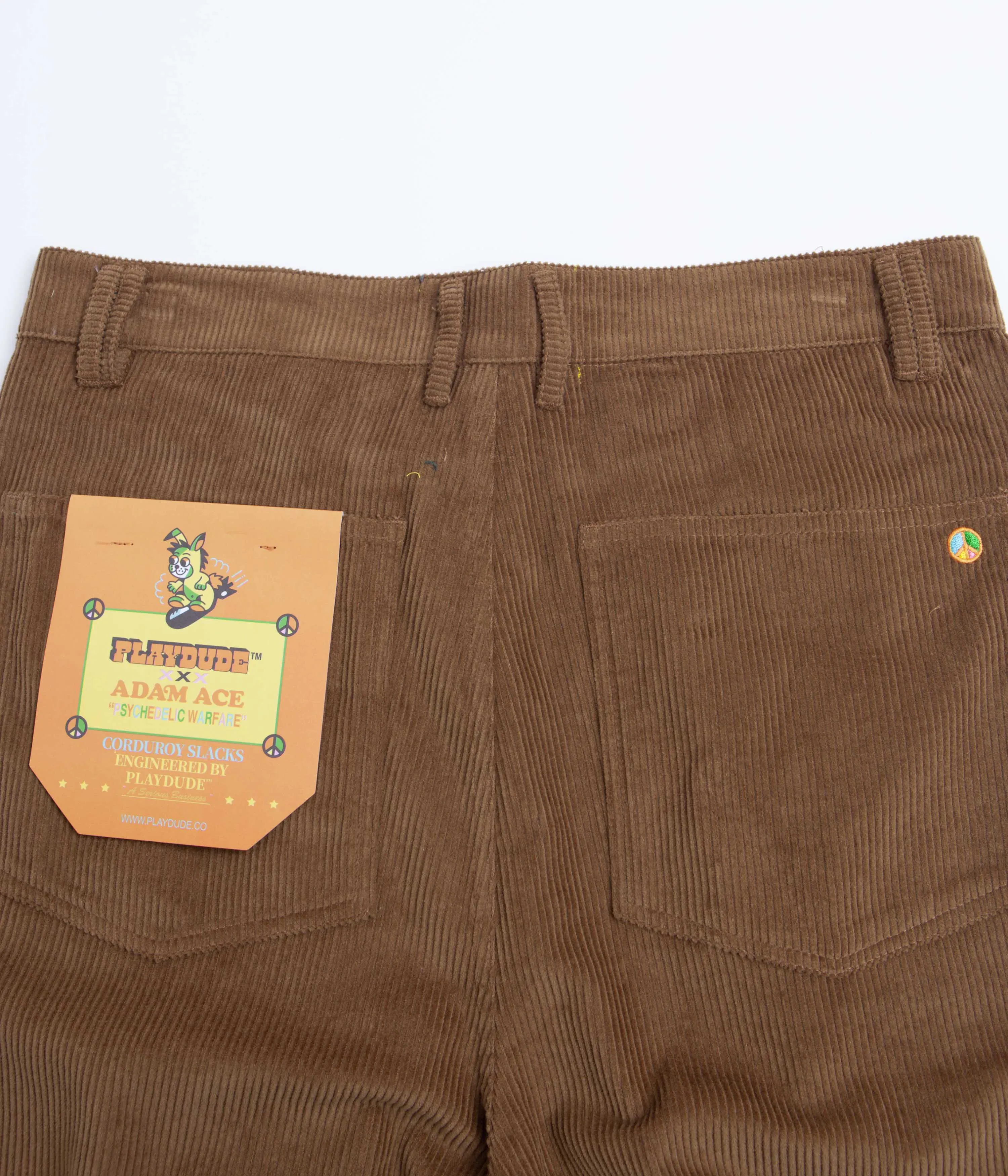 Playdude Psychadelic Warfare Corduroy Trousers - Camel