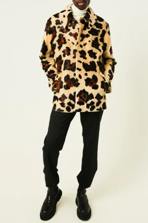 Printed Real Fur Coat