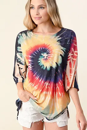 Rainbow Multi Tie Dye Top