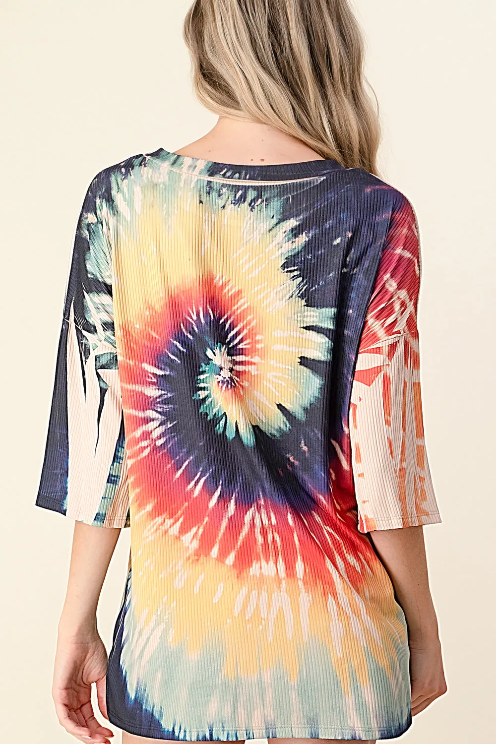 Rainbow Multi Tie Dye Top