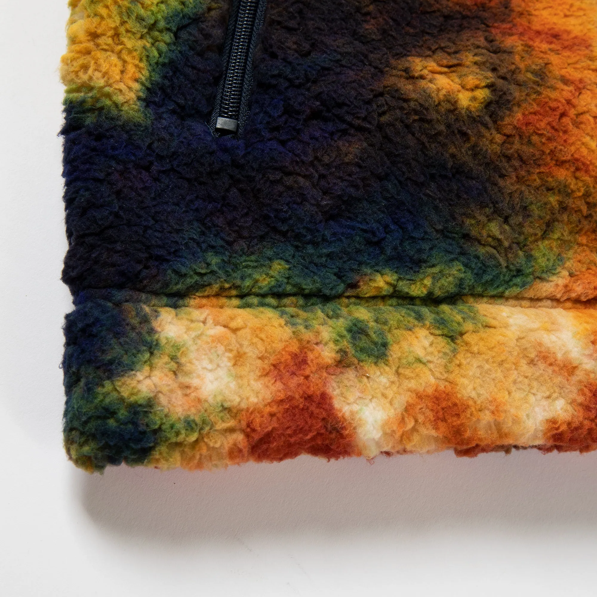 Rainbow Tie-Dye Plush Sherpa Fleece Jacket