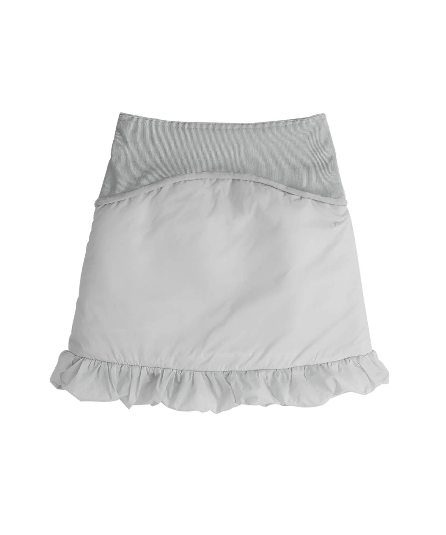 Reversible Midi Padded Skirt Grey