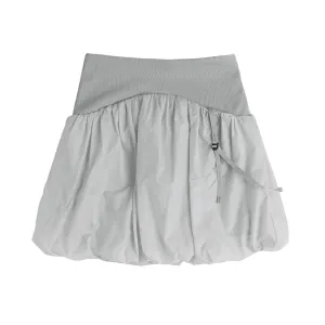 Reversible Midi Padded Skirt Grey