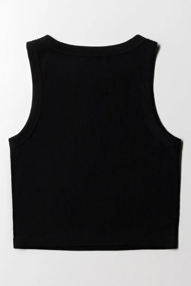 Rib Vest Black