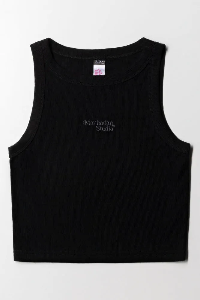 Rib Vest Black