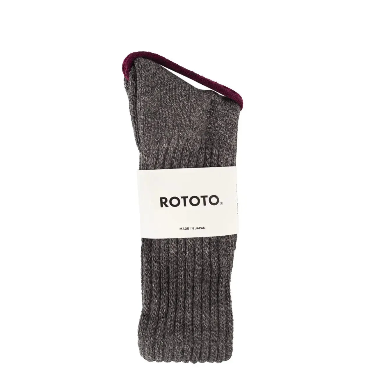 RoToTo Loose Pile Socks Mix Charcoal