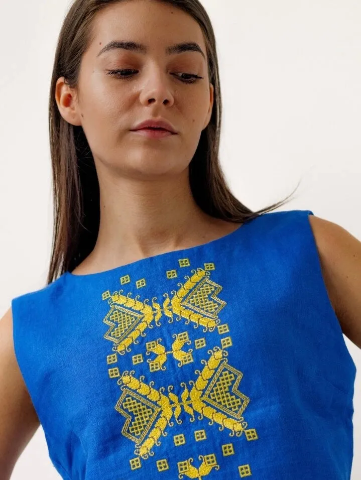 Sleeveless Blouse-“Ukraine”