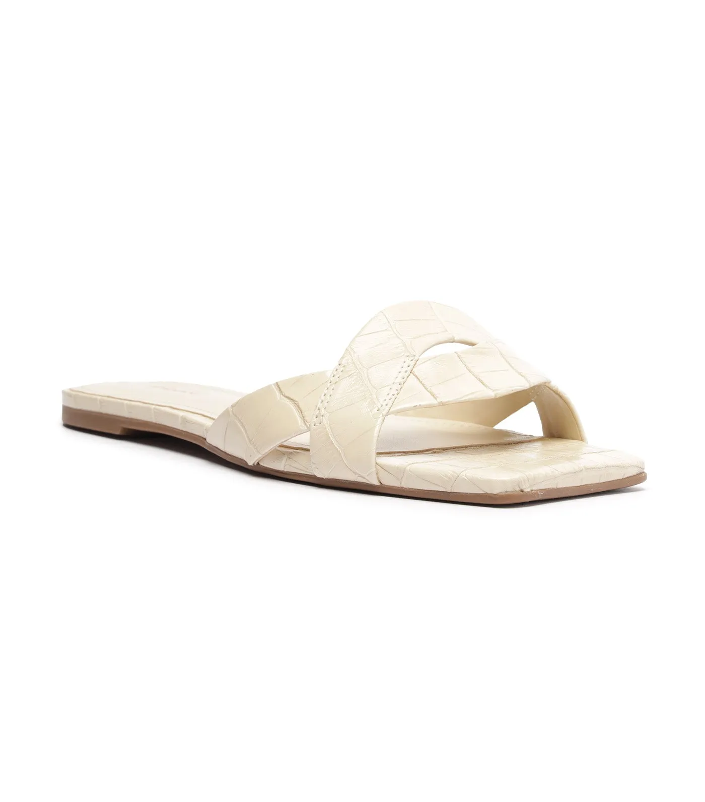 Square Toe Sandals White