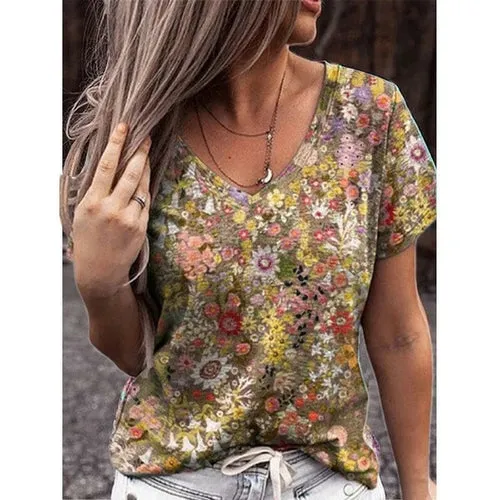 Summer Casual Tee Short Sleeve Women T-Shirts